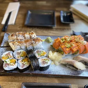 sushi and sashimi, sashimi, food, sushi