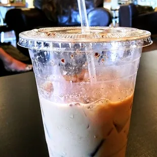 Iced toasted cinnamon latte