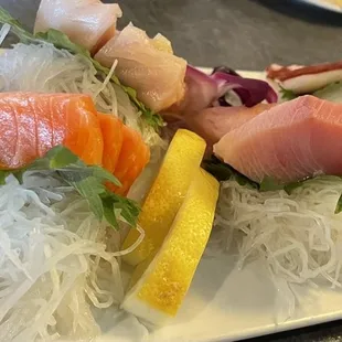 a plate of sushi