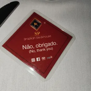 Checking out SP Brazilian Steakhouse