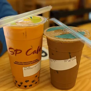 Thai tea and Vietnamese coffee.