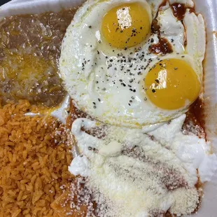 Chilaqules with sunny side eggs YUM