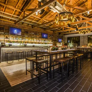 Main Bar with communal tables.