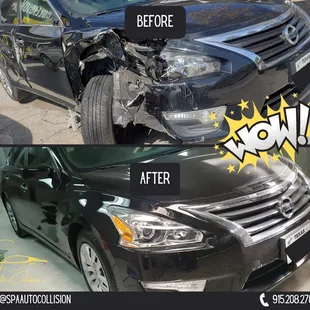 Auto body collision repairs.