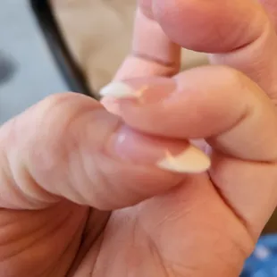 This one bothers me the most. Makes it more susceptible to snagging and ripping off. My shape was beautiful before I walked in this door.