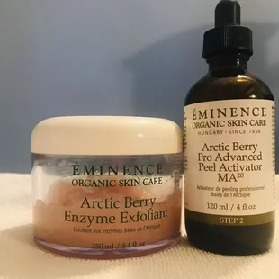 We use Eminence Organic Skin Care in our treatment rooms.
