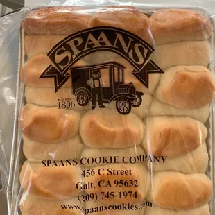 a bag of spaans cookies