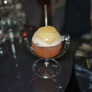 Radio Galaxy - Añejo Tequila, Giffard Rhubarb, Aperol, Pineapple, Lime, with a Cynar/Angostura/Lime Bittersweet Foam