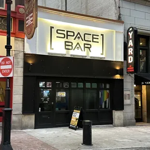 Exterior of bar