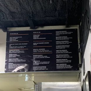 Updated Menu; they also have funnel cake (listed on a separate sign next to the counter)