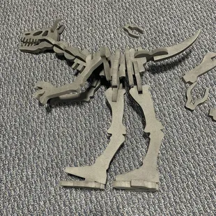 He couldn't get to drive the Mars Lander but did get to build a dinosaur.