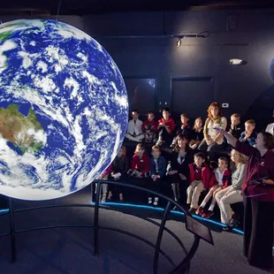 Our Science On a Sphere exhibit features hundreds of interactive space- and science-related images to learn from and enjoy.