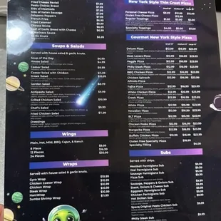 Menu 1/2