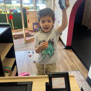 Working hard behind the register