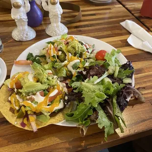 Tostada special with cool side salad