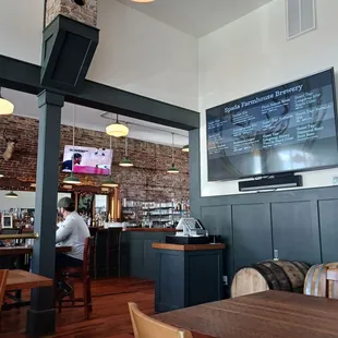 the bar and dining area