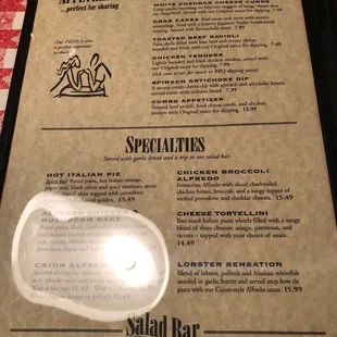 Menu page two