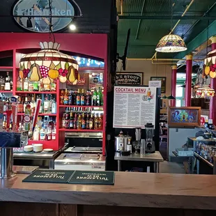 the inside of a restaurant