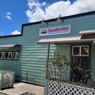the front of the restaurant