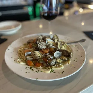 Clams with white sauce