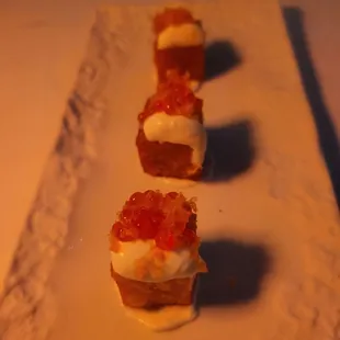 Off menu item, fried Taro bites!