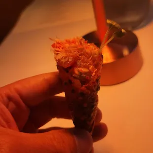 Spicy tuna tartar cone
