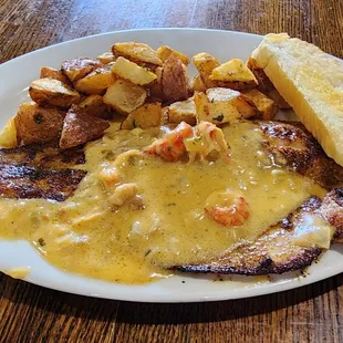 Drum with Crawfish Sauce &amp; Potatoes