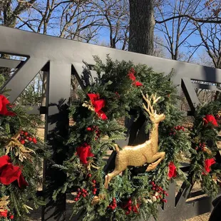 Gates at Christmas time