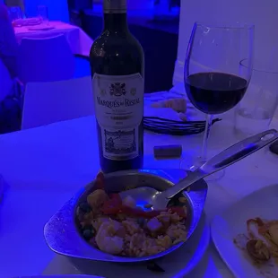 Paella tapas and Rioja