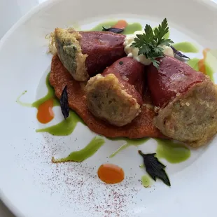 Stuffed piquillo peppers