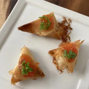 Crispy goat cheese and tomato jam!!