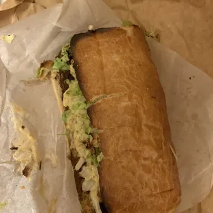 Cajun blackened tempeh sub