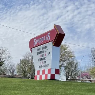 Sign on the street so you can't miss it!