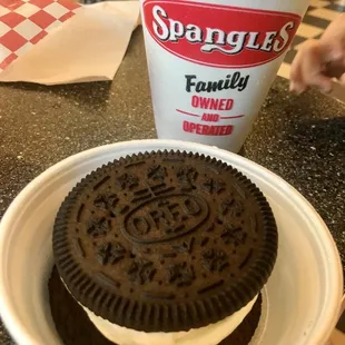 Oreo Ice Cream Sandwich!