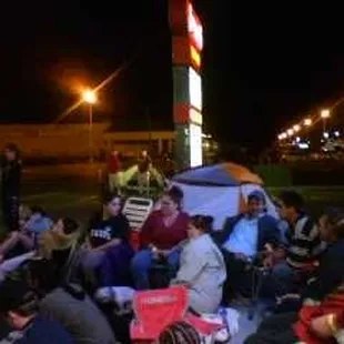 Grand Opening. Tents in parking Lot.