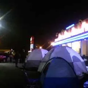 Grand Opening. Tents in Parking Lot