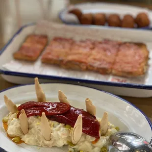 Ensalada Russa, one of the best I have ever had in the states. It's a Spanish play on tuna salad and those twist crackers are amazing.