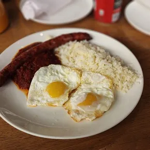 fried eggs and rice