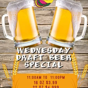 Wednesday Draf Beer Special