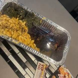 Turkey Leg MAC&amp;CHEESE Sm COLLARD GREENS Sm