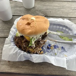 The 2 lb burger