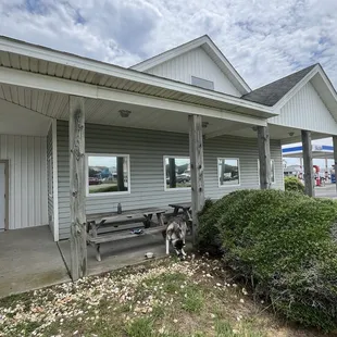 Covered outside picnic table