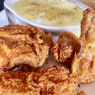 Spanky's Broasted Chicken 4pc with mashed potatoes