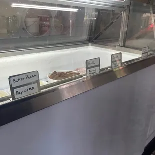 a display of homemade ice cream