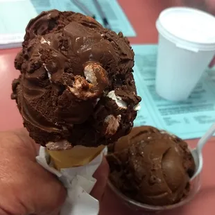 big Rocky Road and a little triple chocolate something