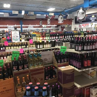 a wide selection of liquor