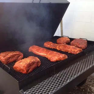 Smoked Pork Butts and Pork Loins
