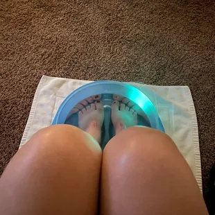 Foot soak before the massage