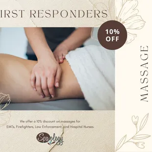 First Responder discount to show our gratitude for their sacrifice!