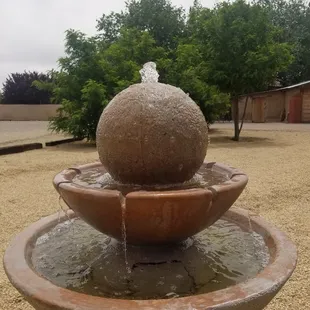Our beautiful outdoor fountain!